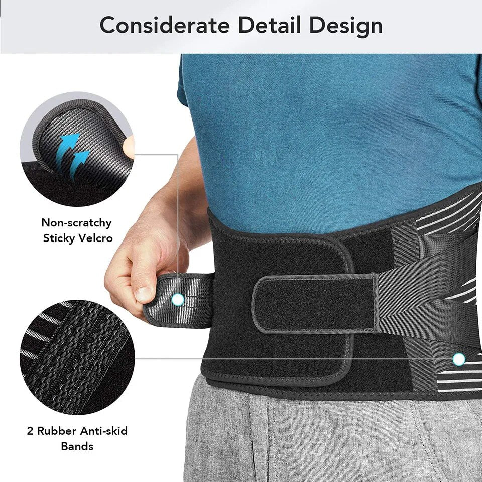 Back Brace Belt Pain Relief Lumbar Support Gym Sports Work Lifting Exercising