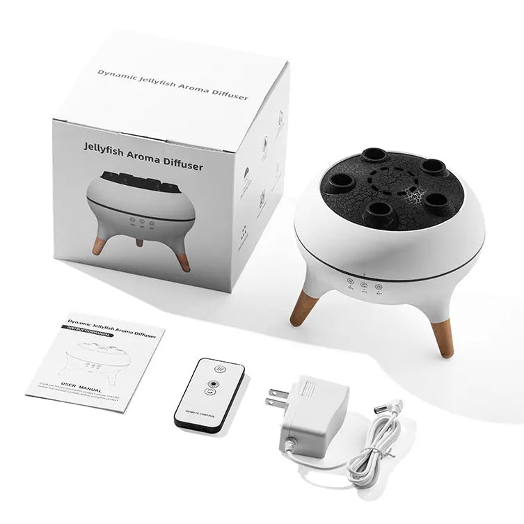 Dynamic Jellyfish Air Diffuser Essential Oil Vaporiser 250ml Remote Control With 7 Night Lights