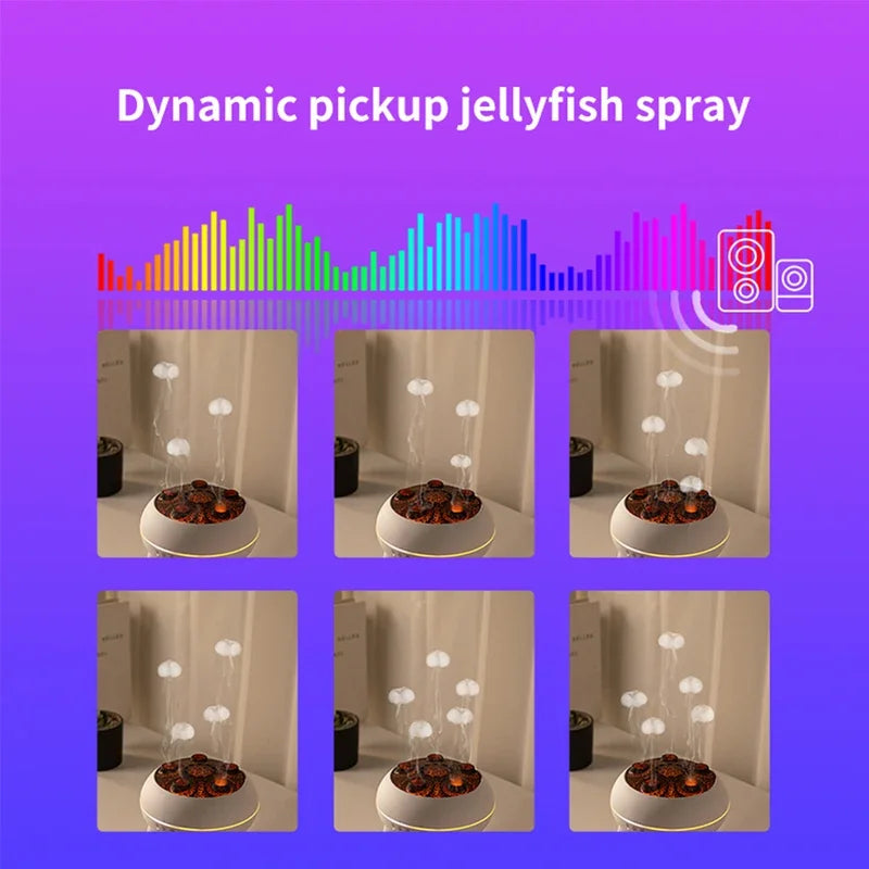 Dynamic Jellyfish Air Diffuser Essential Oil Vaporiser 250ml Remote Control With 7 Night Lights