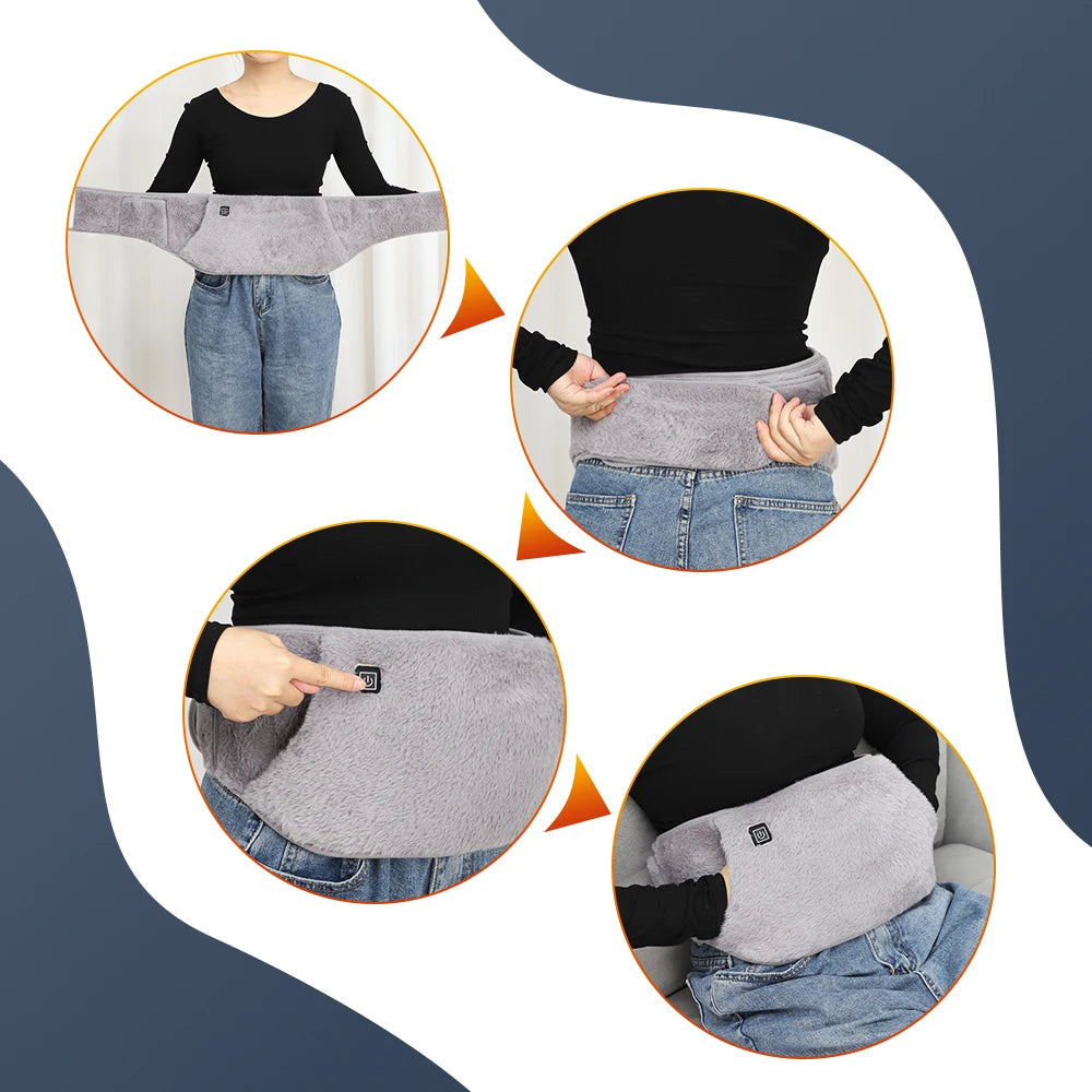 Hands Heated Pad Warmer Heating Belt USB Charging Winter Heater Waist Hot Compress Uterus Warming Pad