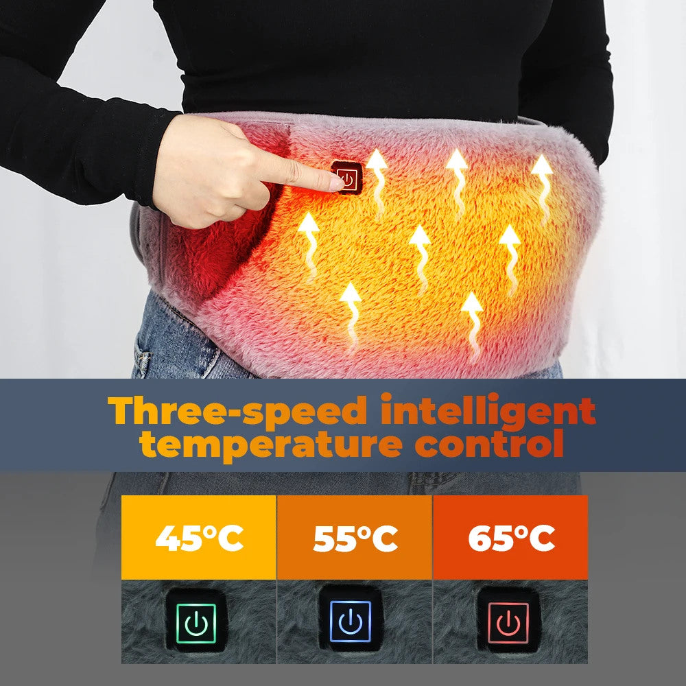 Hands Heated Pad Warmer Heating Belt USB Charging Winter Heater Waist Hot Compress Uterus Warming Pad