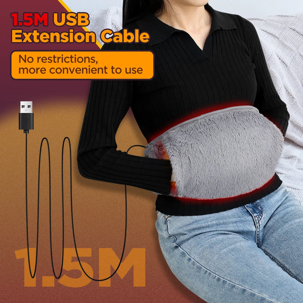Hands Heated Pad Warmer Heating Belt USB Charging Winter Heater Waist Hot Compress Uterus Warming Pad