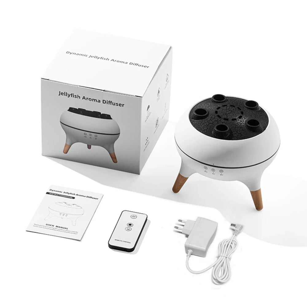 Dynamic Jellyfish Air Diffuser Essential Oil Vaporiser 250ml Remote Control With 7 Night Lights