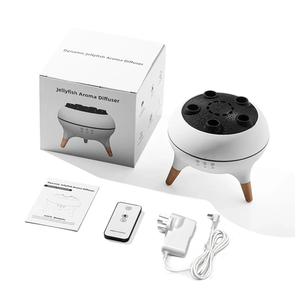 Dynamic Jellyfish Air Diffuser Essential Oil Vaporiser 250ml Remote Control With 7 Night Lights