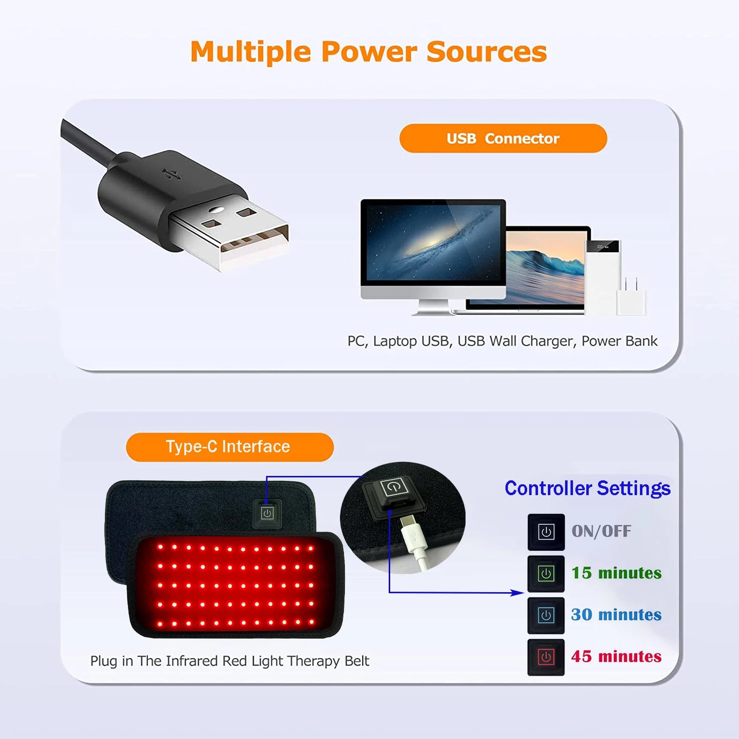 Red Light Belt for Pain Relief Infrared 660nm-850nm Anti-Aging Device-Genie Health+Beauty Store