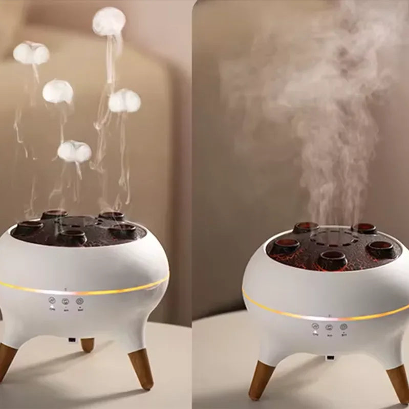 Dynamic Jellyfish Air Diffuser Essential Oil Vaporiser 250ml Remote Control With 7 Night Lights