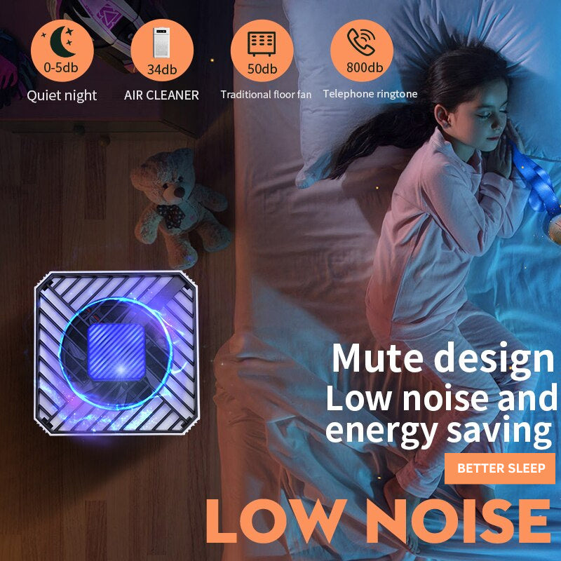 Home Air Purifier 3-in-1 HEPA PM2.5 Filter and Healthy Ions and Mold Removal-Negative Ion Air Purifier with PM2.5 HEPA Filter and Powerful UV Light Sterilisation-Genie Health+Beauty Store