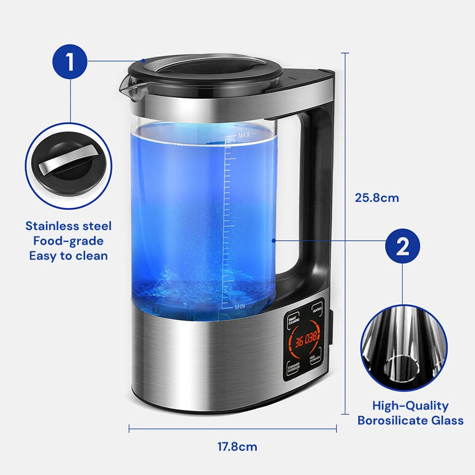 Hydrogen Water 2L Kettle Generator Healthy Drink Maker Wellness-Genie Superhealth Store