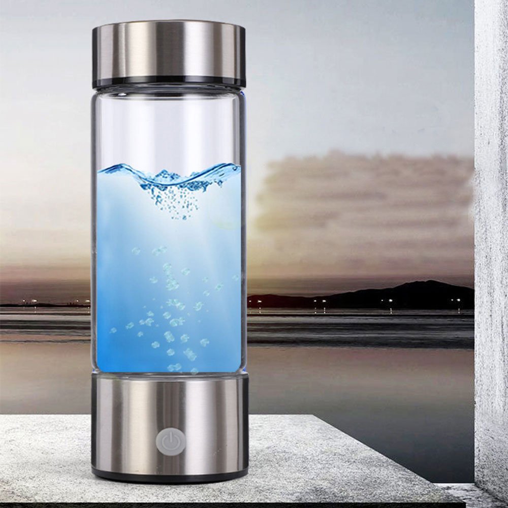 Hydrogen Water Bottle Generator 420ml Ioniser Health Drink 1200mAh-Genie Health+Beauty Store
