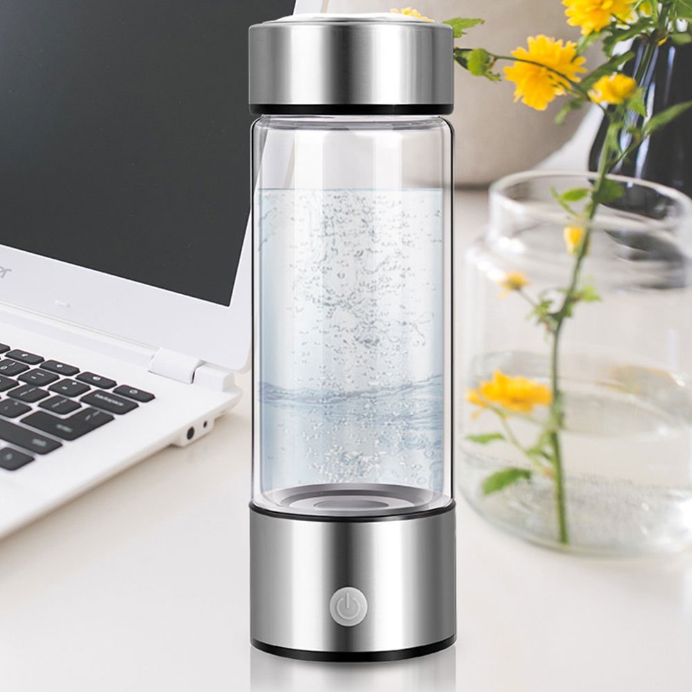 Hydrogen Water Bottle Generator 420ml Ioniser Health Drink 1200mAh-Genie Health+Beauty Store