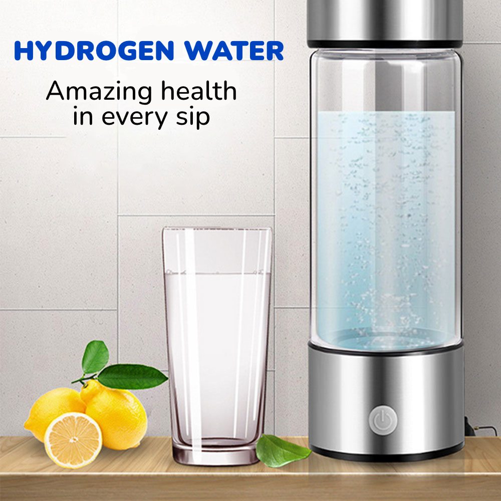 Hydrogen Water Bottle Maker 420ml Generator Ioniser Health Drink 1200mAh