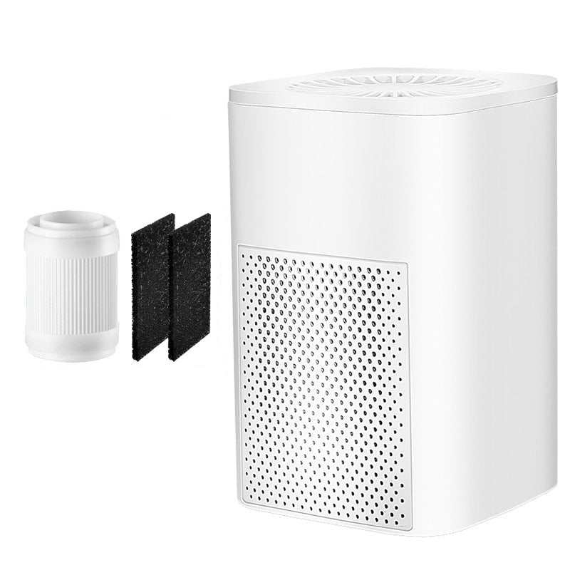 Air Purifier HEPA PM2.5 Double-Filter Ion Generator and Hay Fever Mold Prevention-Air Purifier HEPA PM2.5 Double-Filter System With Negative Ioniser Ion Generator And UV Sterilisation-White-Genie Health+Beauty Store