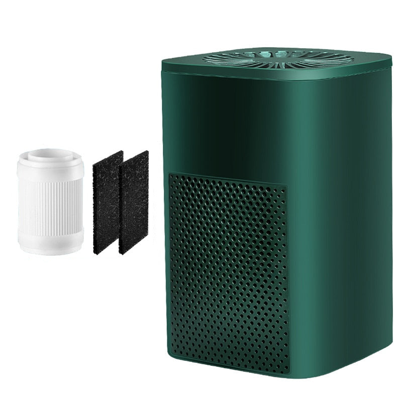 Air Purifier HEPA PM2.5 Double-Filter Ion Generator and Hay Fever Mold Prevention-Air Purifier HEPA PM2.5 Double-Filter System With Negative Ioniser Ion Generator And UV Sterilisation-Green-Genie Health+Beauty Store