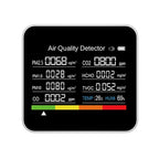 Air Quality Detector Meter 9-in-1 Pollution Monitor Home Office Display