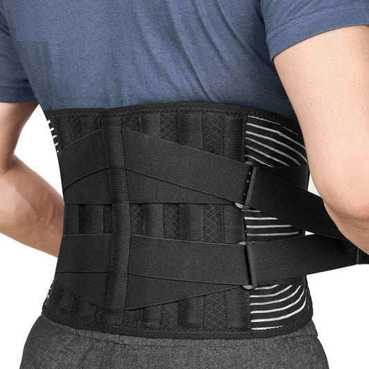 Lower Back Brace Pain Relief Lumbar Support Gym Sports Injuries Work Sprains Lifting Exercising-back brace-Genie Health+Beauty Store