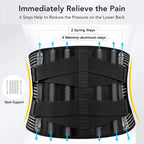 Back Brace Pain Relief Lumbar Support Gym Sports Injuries Work Sprains Lifting Exercising-Genie Superhealth Store