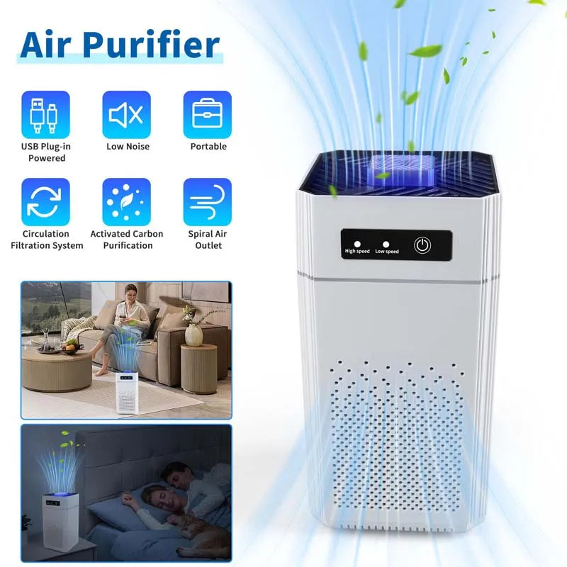 Air Purifier Home 3-in-1 HEPA PM2.5 Filter Healthy Ions Generator and UV Light