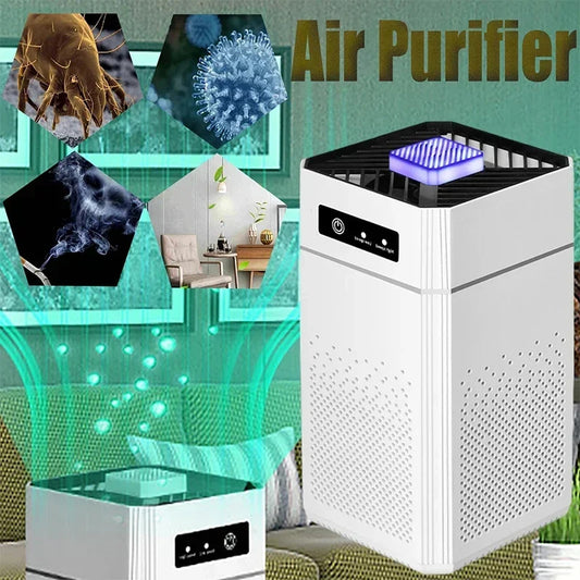 Air Purifier 3-in-1 HEPA PM2.5 Filter & UV Light Air Steriliser & Healthy Negative Ion Generator