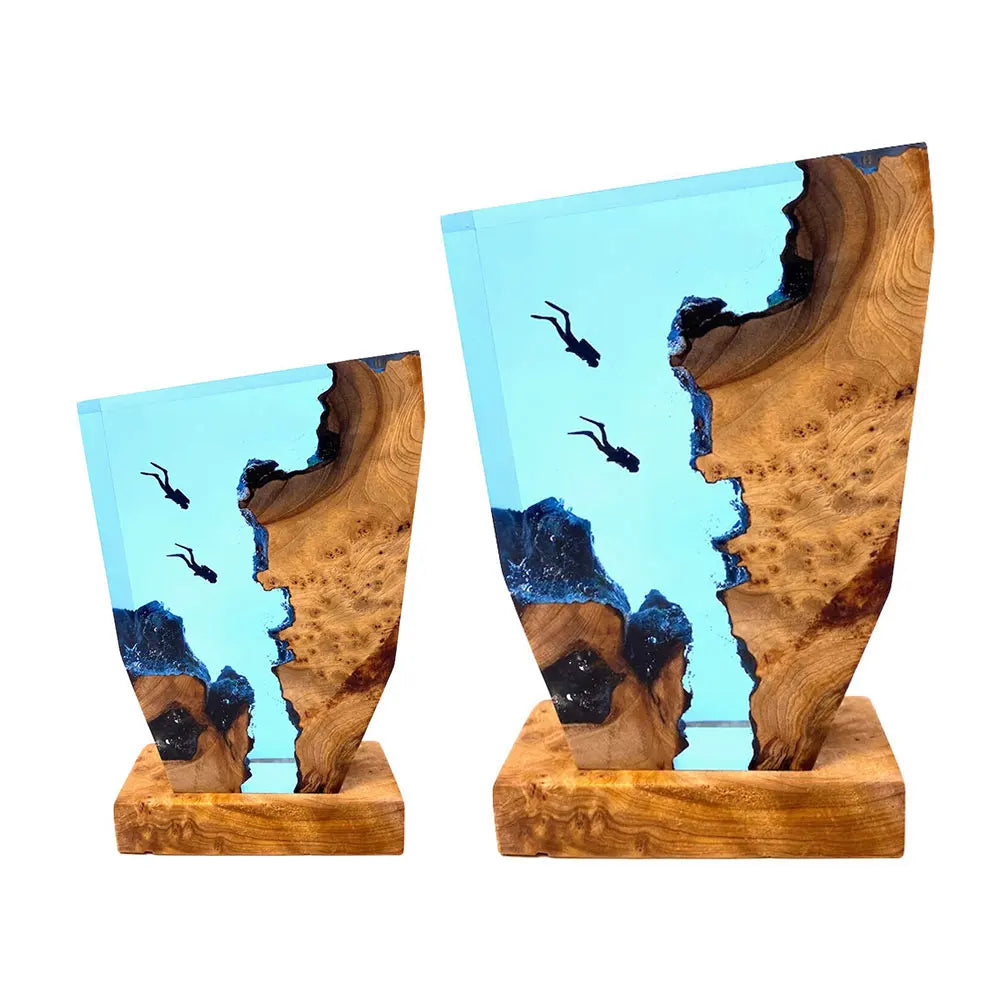 Desk Lamp Scuba Diving Seabed Exploring Deep Sea Divers Ocean Desk Lamp