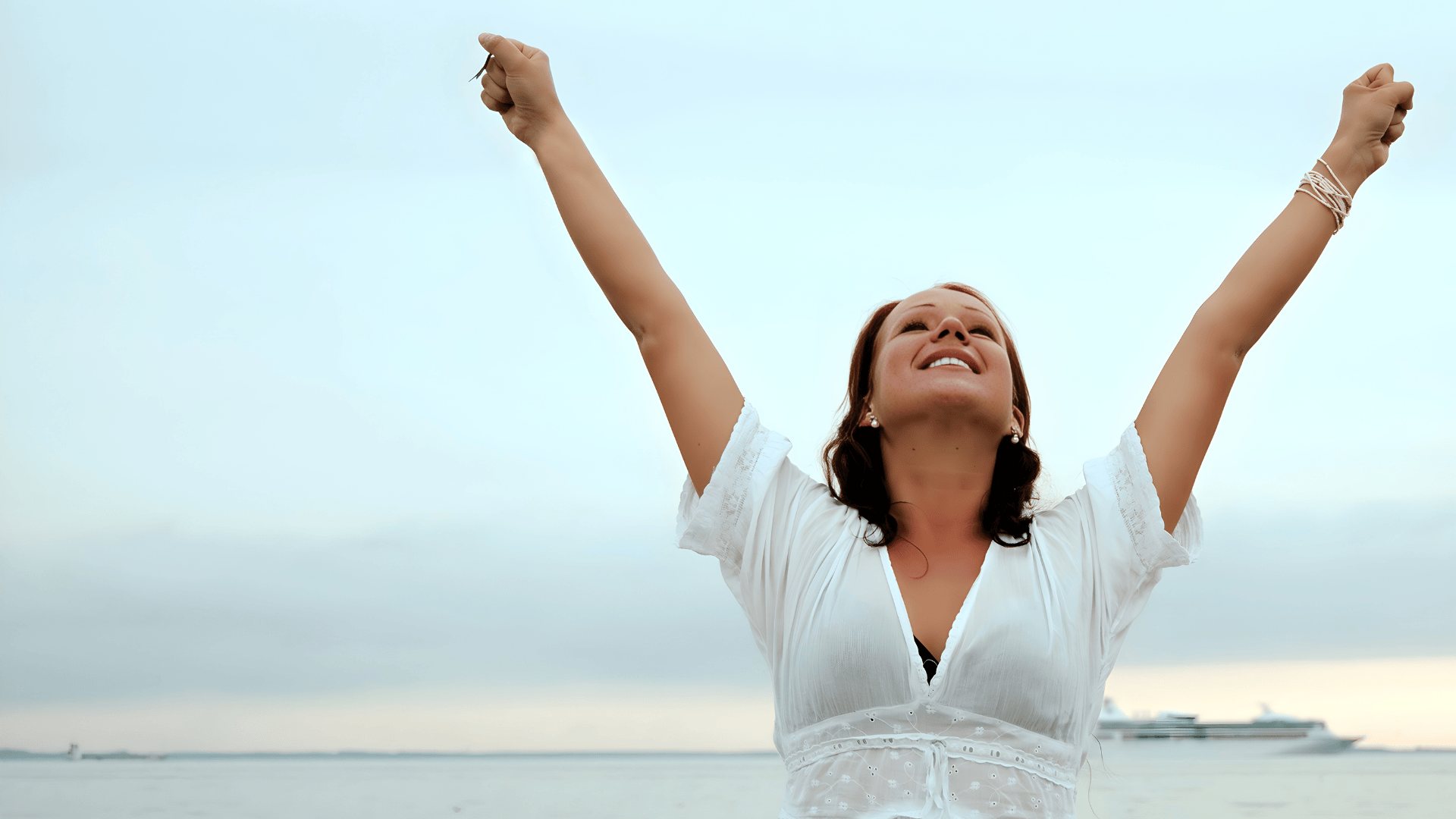 Woman thrilled to be pain free Genie Superhealth Store migraine headache drug-free relief