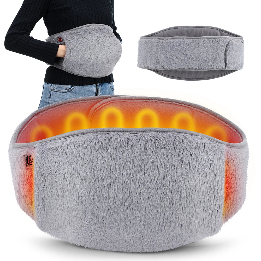 Hands & Tummy Warmer Belt USB Charging Pockets Hot Therapy Warming Pad