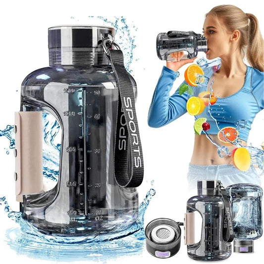 Hydrogen Water Bottle Portable Sports Water Bottle Large Capacity 1.5L Jug-Genie Health+Beauty Store