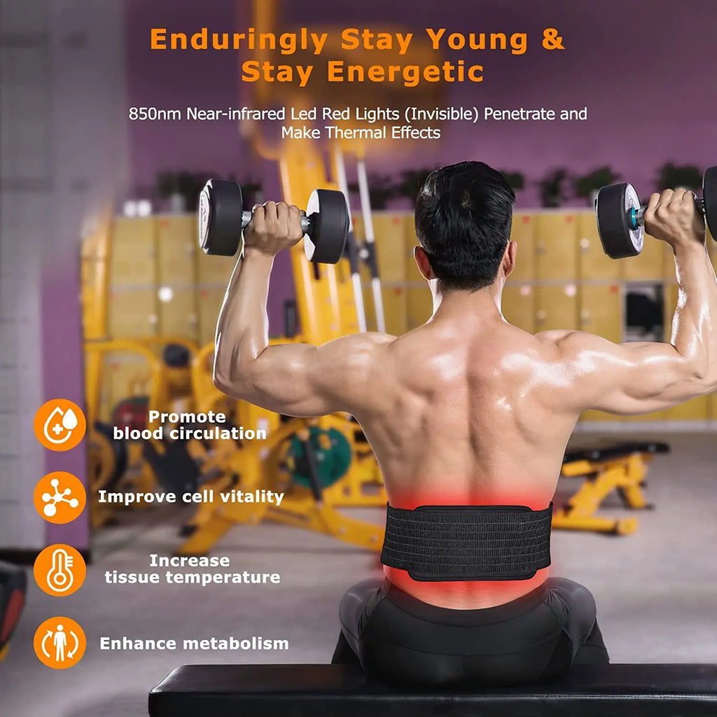 Red Light Wrap Around Cuff Belt for Pain Relief Infrared 660nm-850nm Anti Aging-Genie Superhealth Store