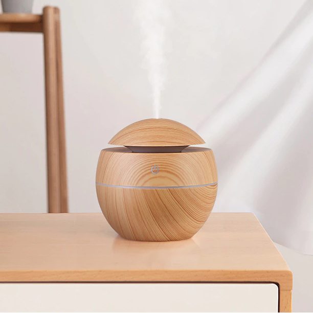 Stylish Mini Diffuser Aromatherapy Essential Oils Ultrasonic With 10 Wicks-Cotton Swabs-Mini Essential Oils Aromatherapy Stylish Diffuser with LED Lighting - At-Home Spa Feeling-Genie Health+Beauty Store