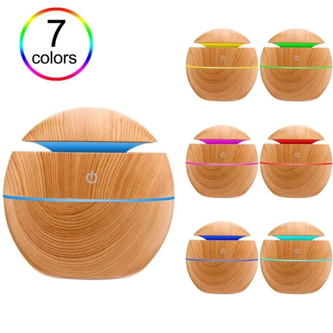 Stylish Mini Diffuser Aromatherapy Essential Oils Ultrasonic With 10 Wicks-Cotton Swabs-Mini Essential Oils Aromatherapy Stylish Diffuser with LED Lighting - At-Home Spa Feeling-Genie Health+Beauty Store