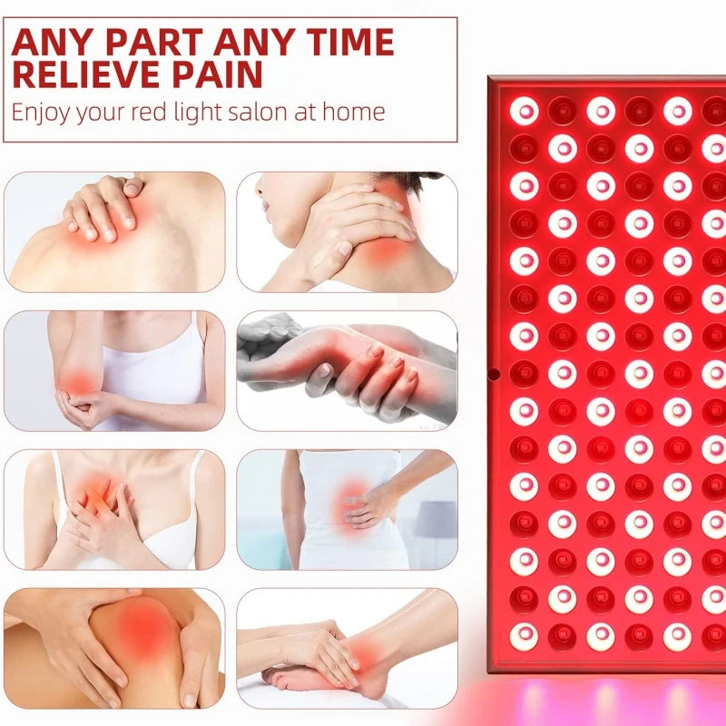 Red Light Panel 225 LEDs Infrared Therapy Panel Skin Repair Anti-Ageing Pain Relief 31cm / 12inch-red light therapy-Genie Health+Beauty Store
