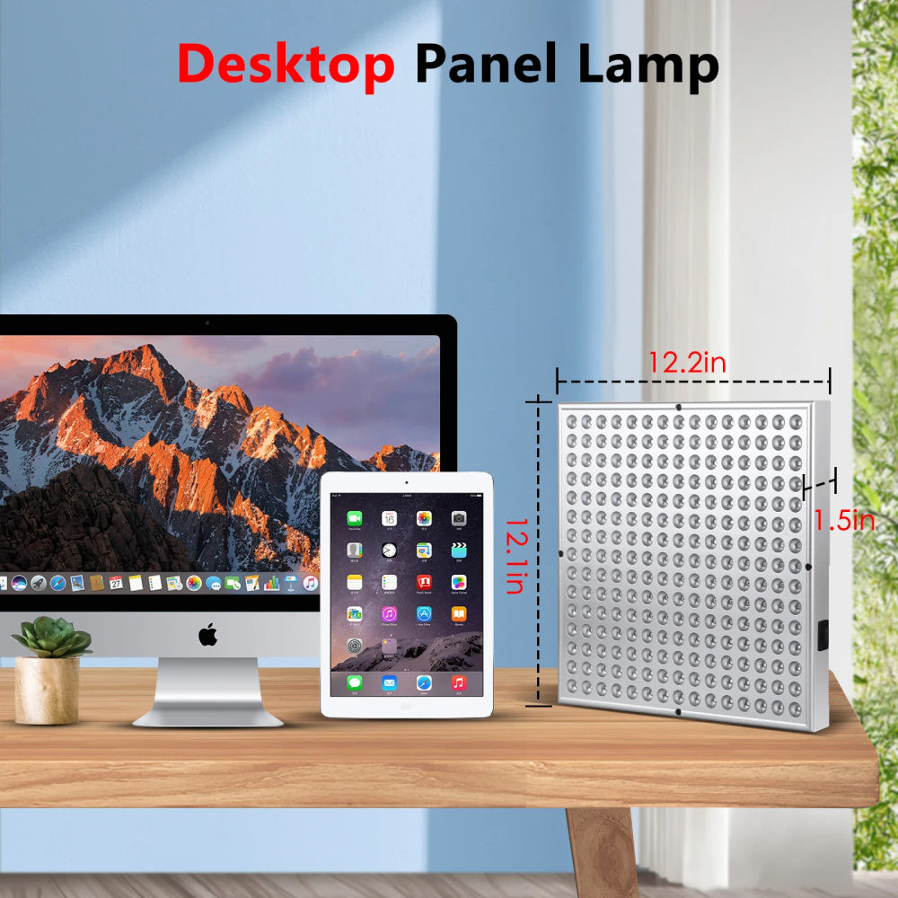 Red Light Panel 225 LEDs Infrared Therapy Panel Skin Repair Anti-Ageing Pain Relief 31cm / 12inch-red light therapy-Genie Health+Beauty Store
