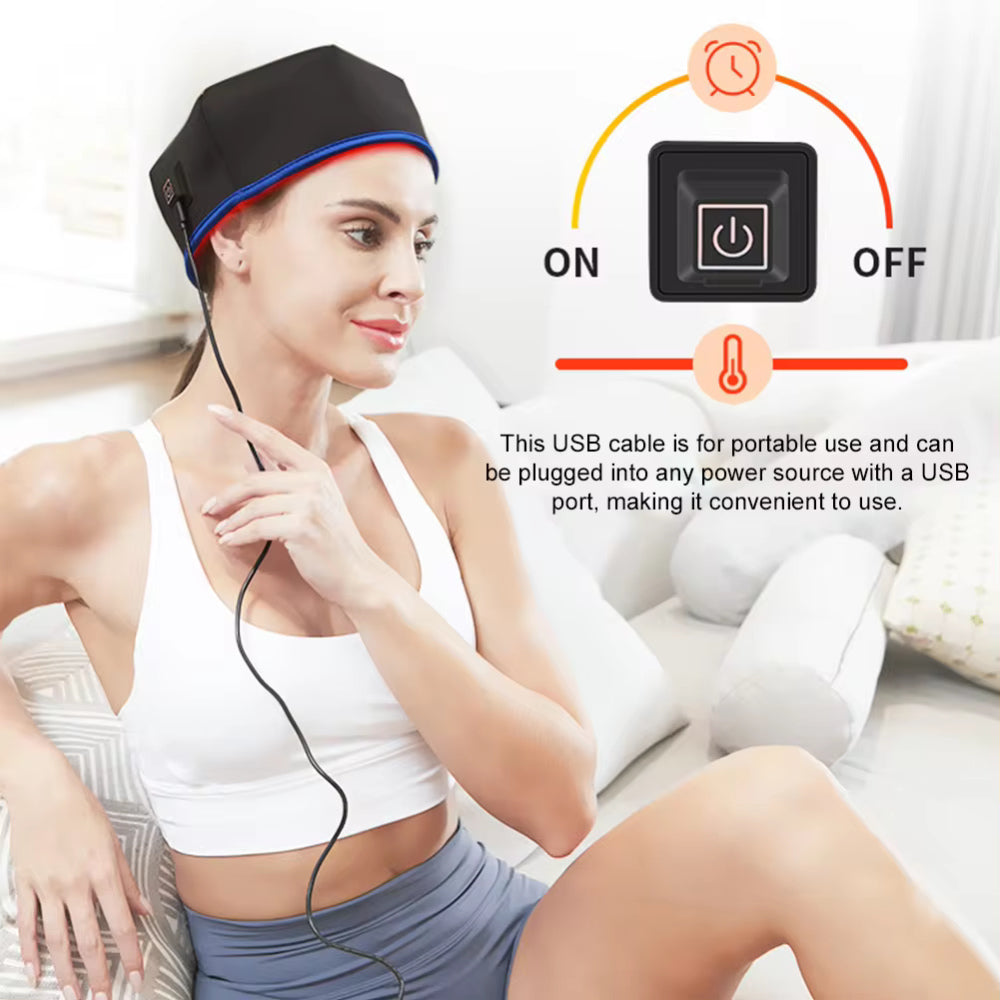 Red Light Cap Hair Loss Treatment Infrared Therapy For Alopecia