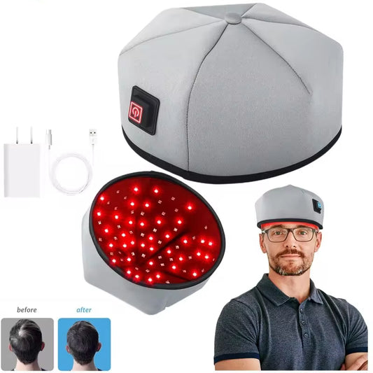 Hair Growth Red Light Cap Hair Loss Regrowth Therapy LED Infrared Alopecia Thinning Treatment