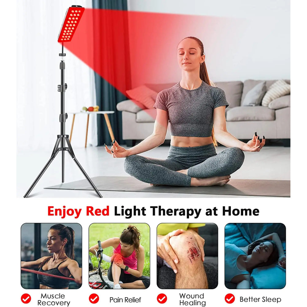 Red Light Therapy Kit with Tripod, Remote and 180 LEDs Infrared Panel