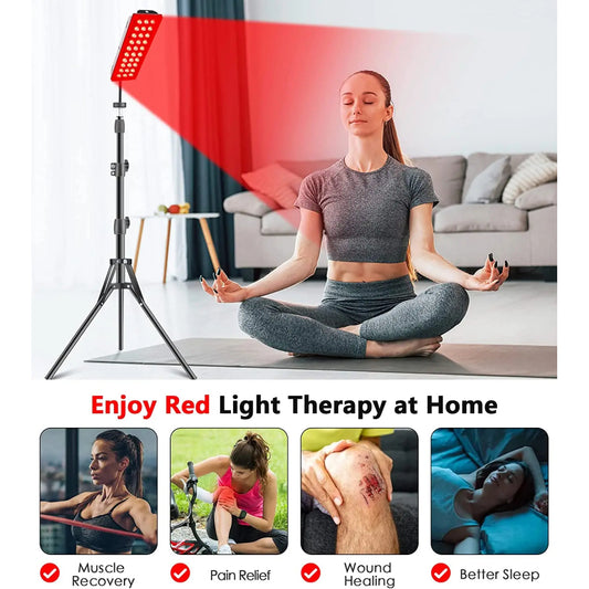 Red Light Therapy Healthcare Anti Ageing Lamp Kit With Tripod Stand Fully Adjustable