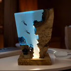 Desk Lamp Scuba Diving Seabed Exploring Deep Sea Divers Ocean Desk Lamp