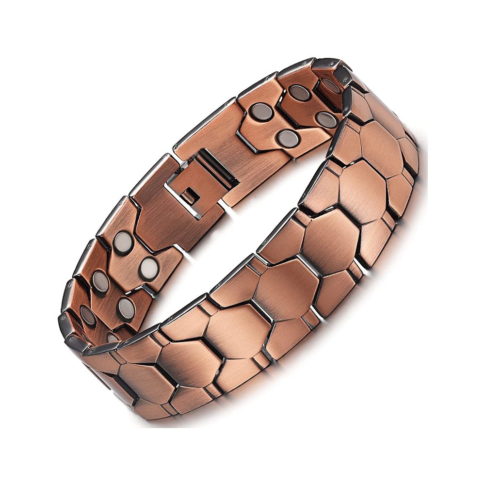 Magnetic Bracelet Double Row Powerfule Rare Earth Magnets Pain Relief