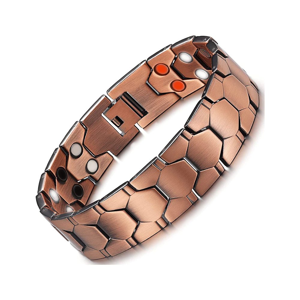 Magnetic Bracelet Double Row Powerfule Rare Earth Magnets Pain Relief