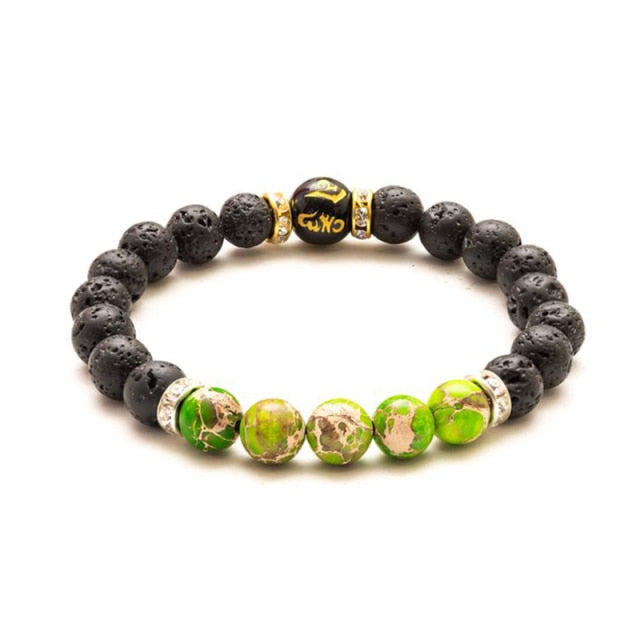 Chakra Consciousness Bracelet and Energy Lava Stones with Information Card-chakra bracelet-Genie Health+Beauty Store