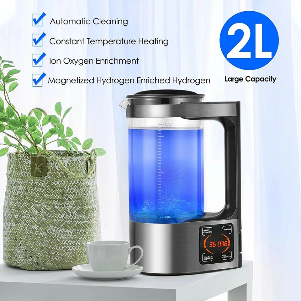 Hydrogen Water 2L Kettle Generator Healthy Drink Maker Wellness-Genie Superhealth Store