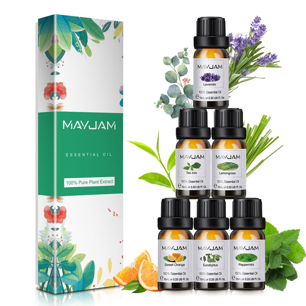 Essential Oils 6-piece Gift Box Set Aromatherapy Relaxing Massage-Essential oils-Genie Health+Beauty Store