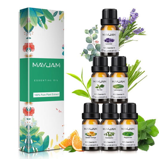 Essential Oils 6-piece Gift Box Set Aromatherapy Relaxing Massage