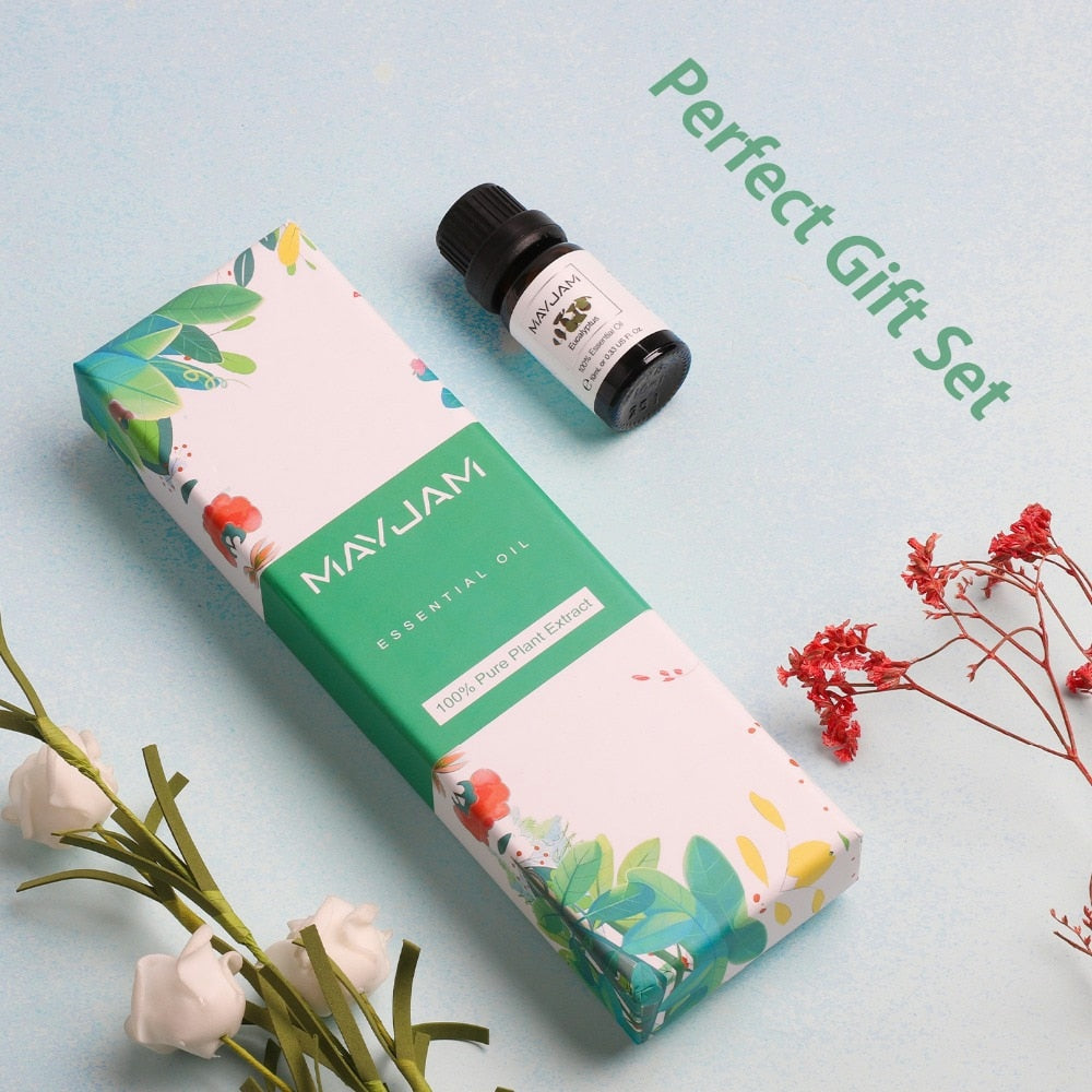 Essential Oils 6-piece Gift Box Set Aromatherapy Relaxing Massage-Essential oils-Genie Health+Beauty Store