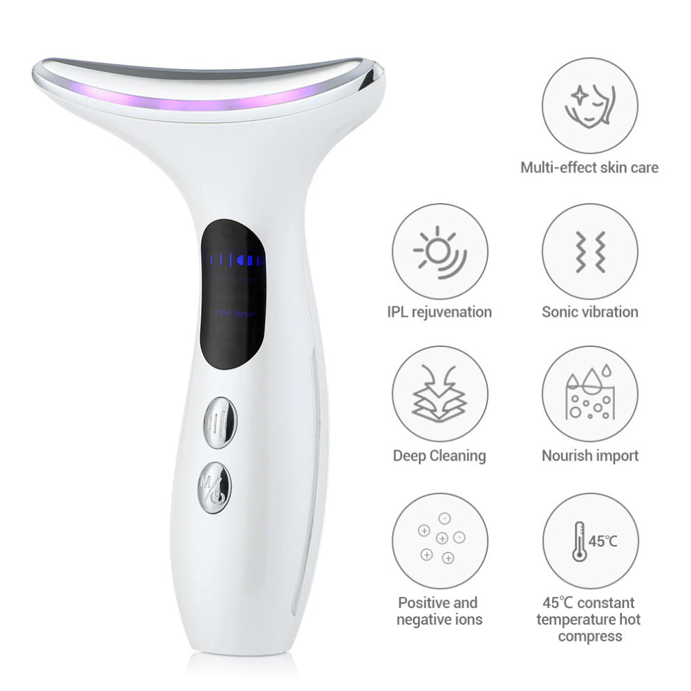 Red Light Face & Neck Anti-Aging Microcurrent Device Skin Wrinkles Removal