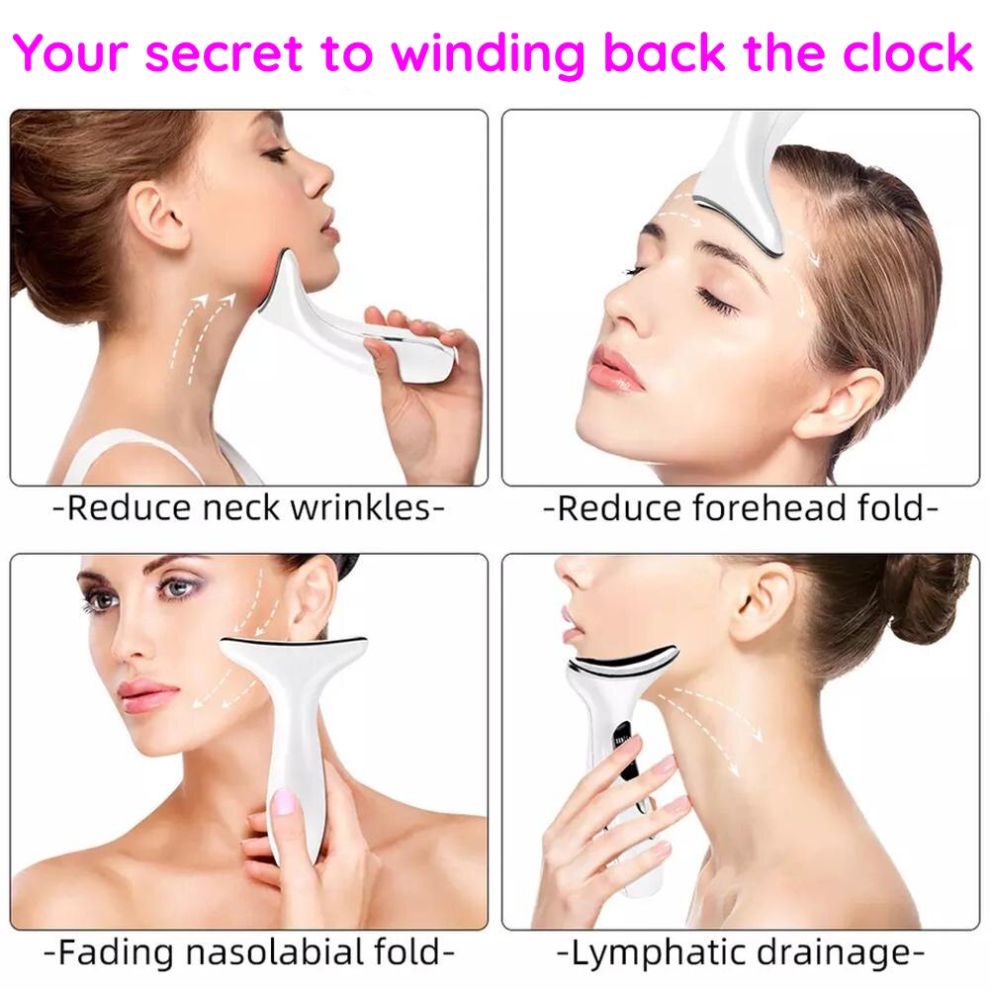 Red Light Face & Neck Anti-Aging Microcurrent Device Skin Wrinkles Removal