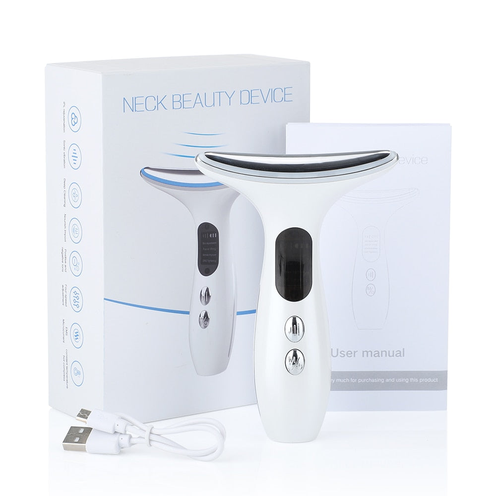 Red Light Face & Neck Anti-Aging Microcurrent Device Skin Wrinkles Removal