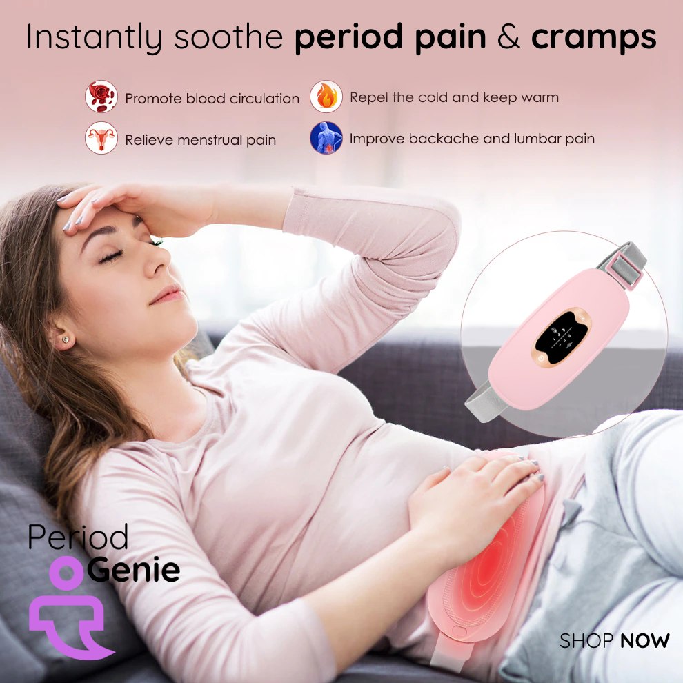 Menstrual Period Pain Relief Heating Massage Pad for Cramps Bloating and Tension-Genie Superhealth Store