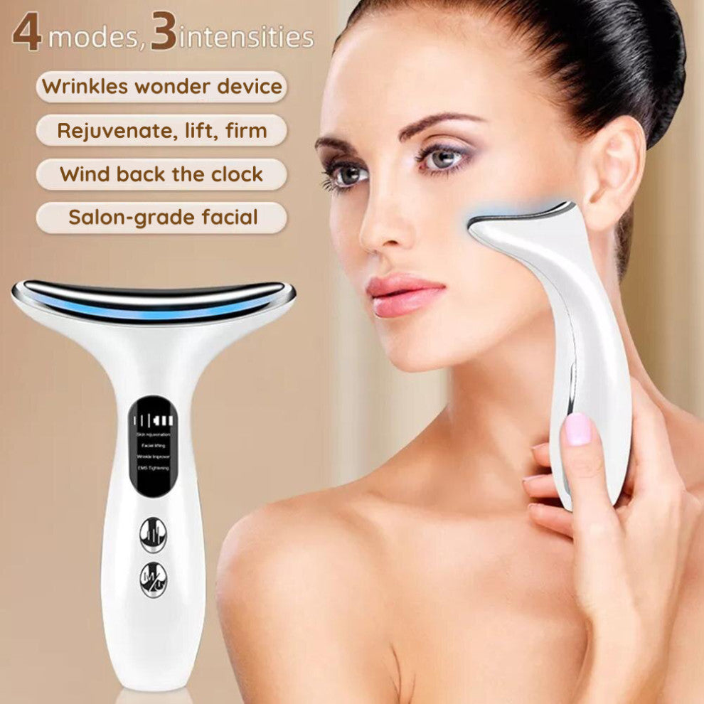 Red Light Face & Neck Anti-Aging Microcurrent Device Skin Wrinkles Removal