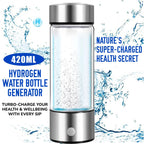 Hydrogen Water Bottle Generator 420ml Ioniser Super Health Drink 1200mAh-Genie Superhealth Store