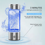 Hydrogen Water Bottle Generator 420ml Ioniser Super Health Drink 1200mAh-Genie Superhealth Store